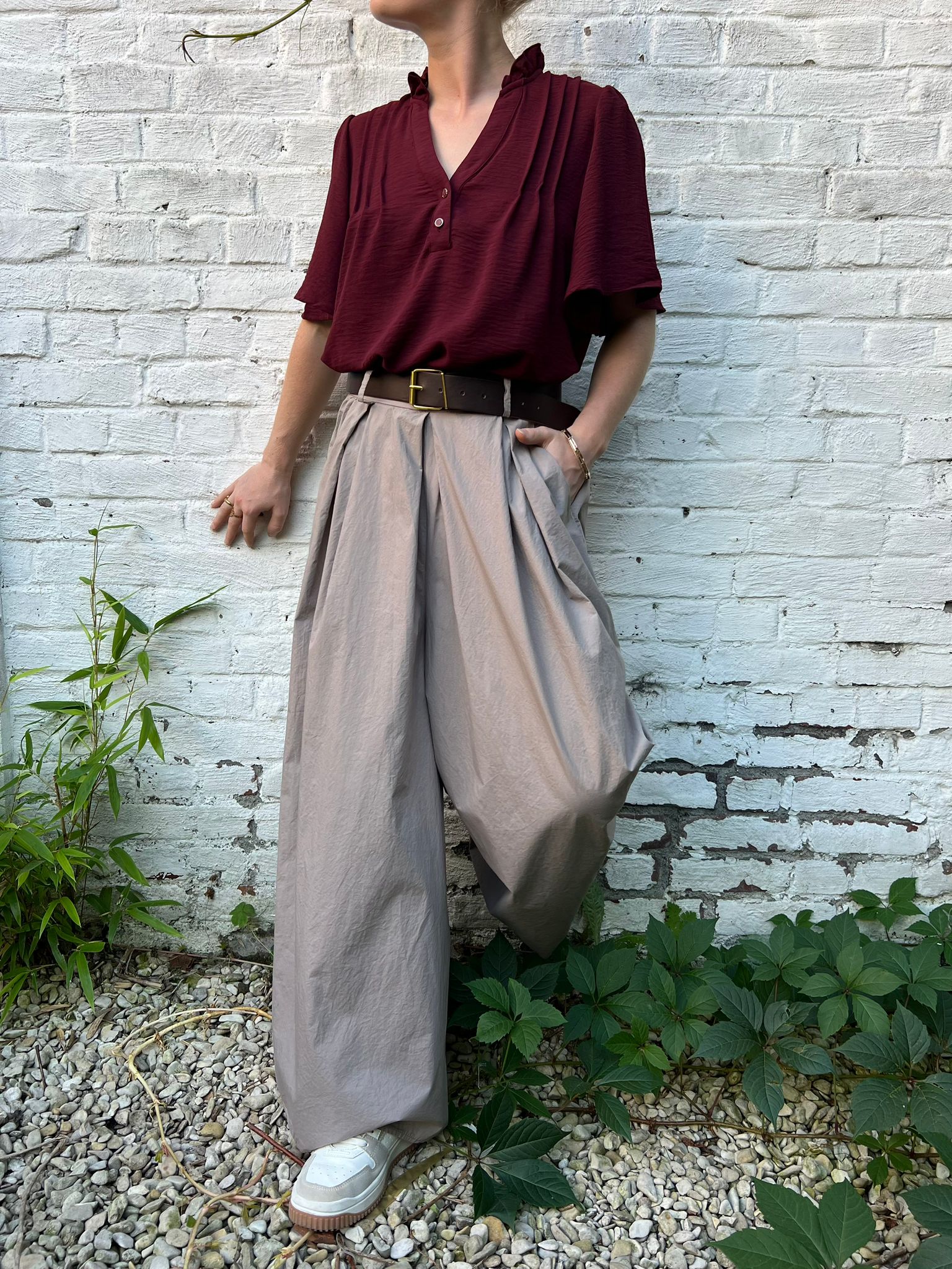 Pantalon jupe-culotte SOLINE Taupe